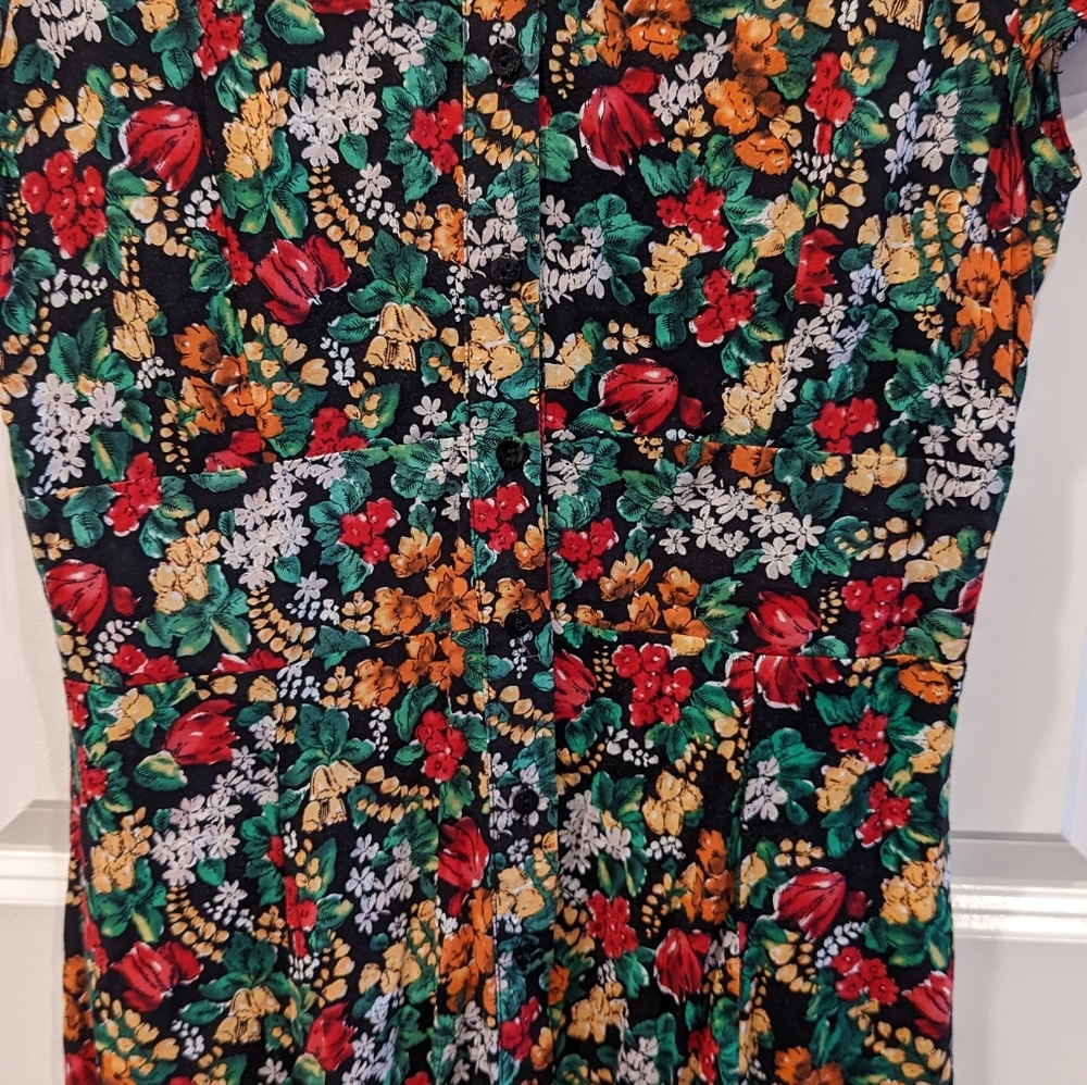 Philosophy Floral Button Down Maxi Dress Size 2 boho - Picture 5 of 7
